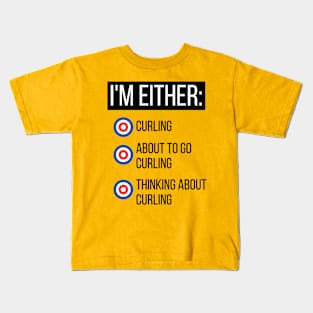 Curling Player Priorities Kids T-Shirt